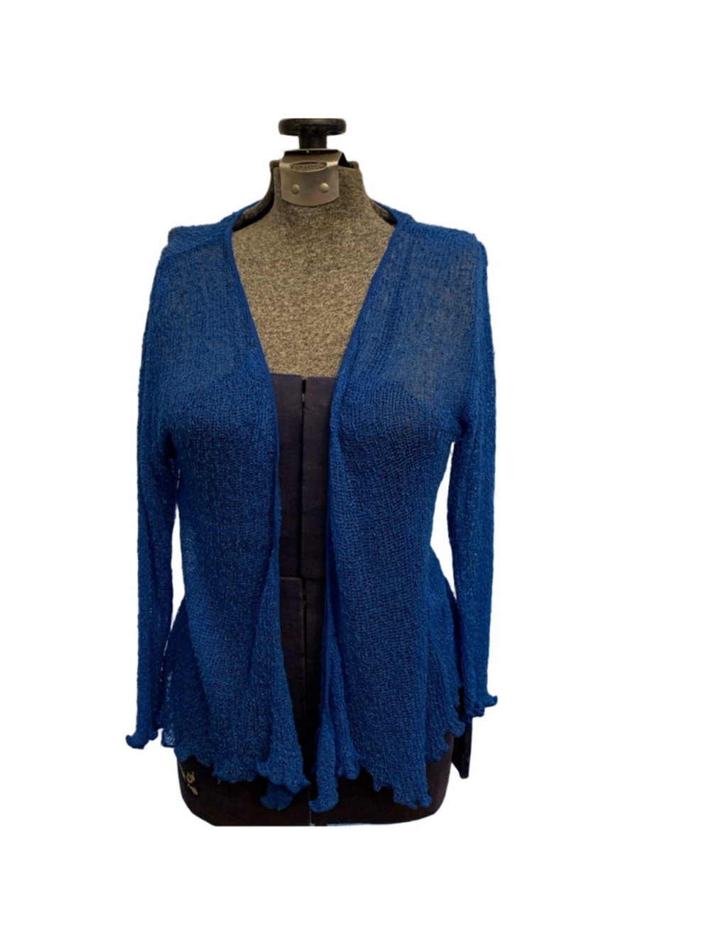 Women's Blue Sky Blue Open Knit Cardigan One Size